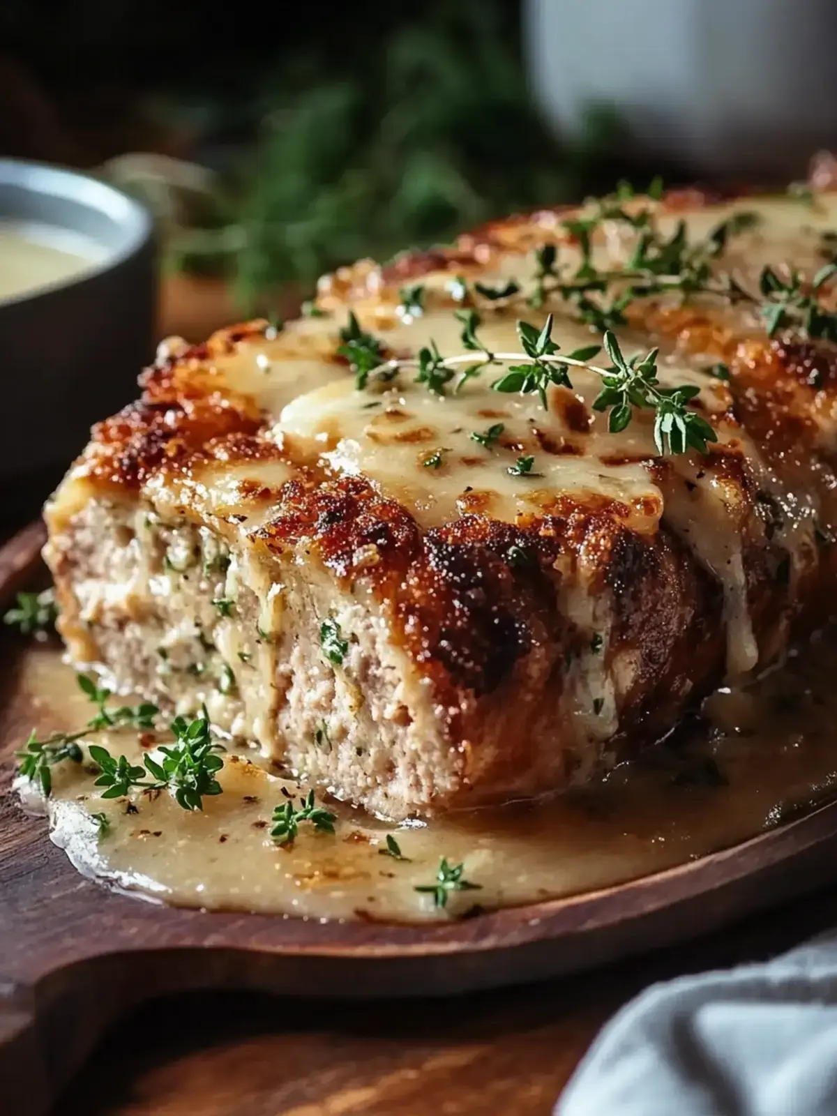 Knoblauch Parmesan Fleischlaib