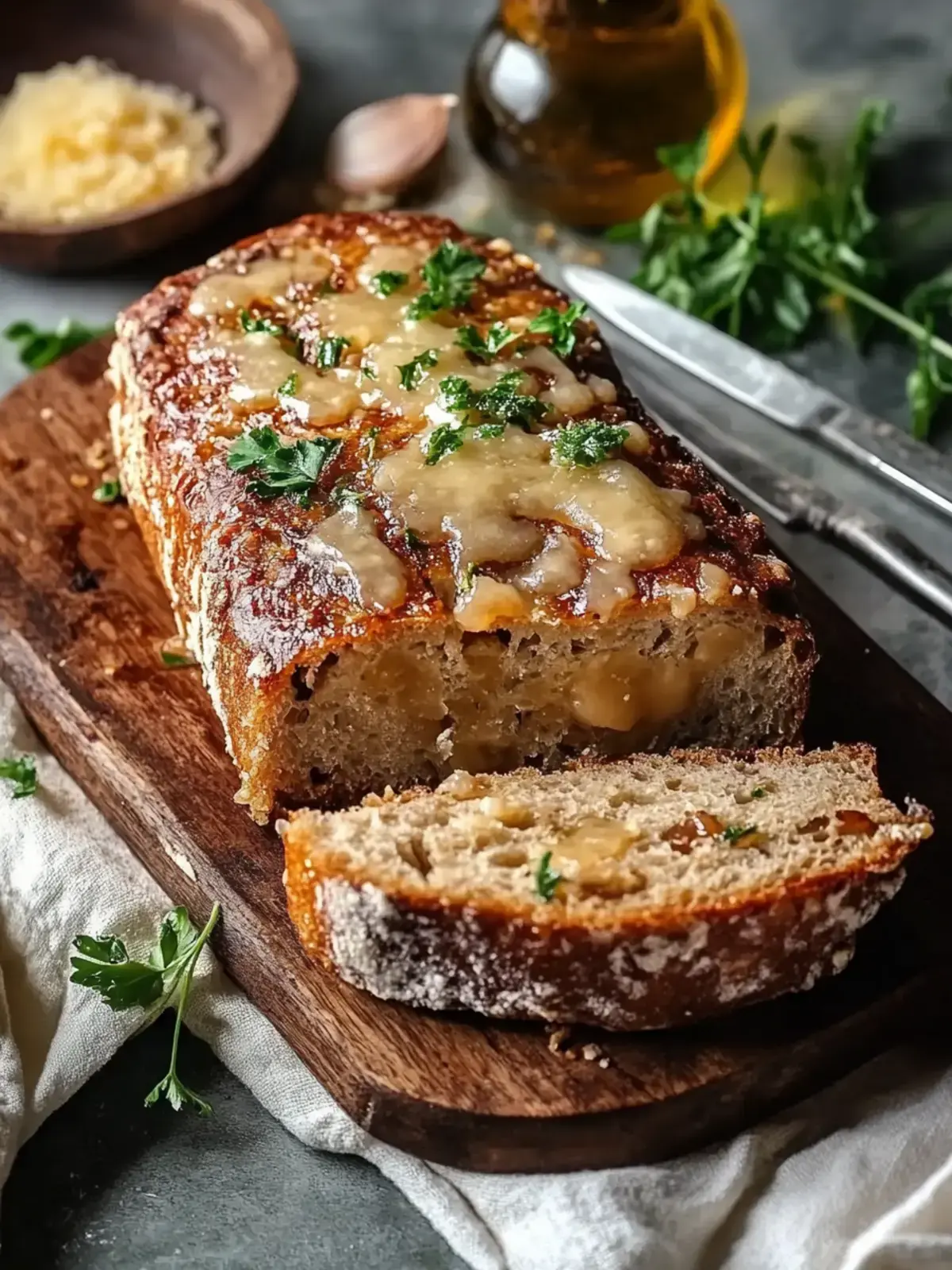 Knoblauch Parmesan Fleischlaib