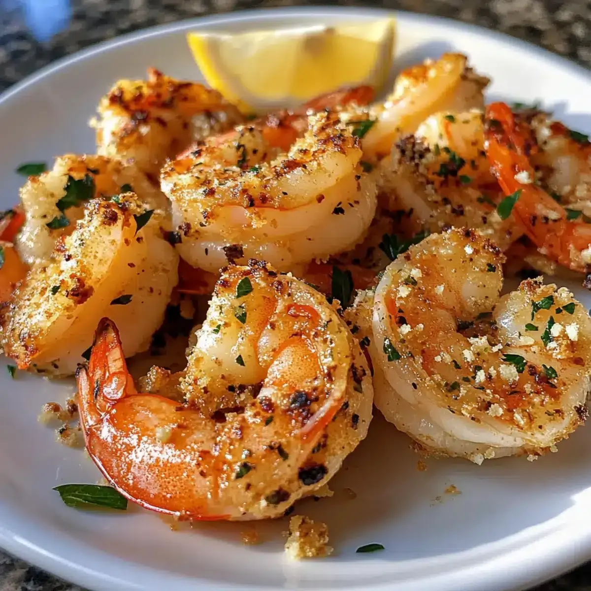 Knoblauch Parmesan geröstete Garnelen