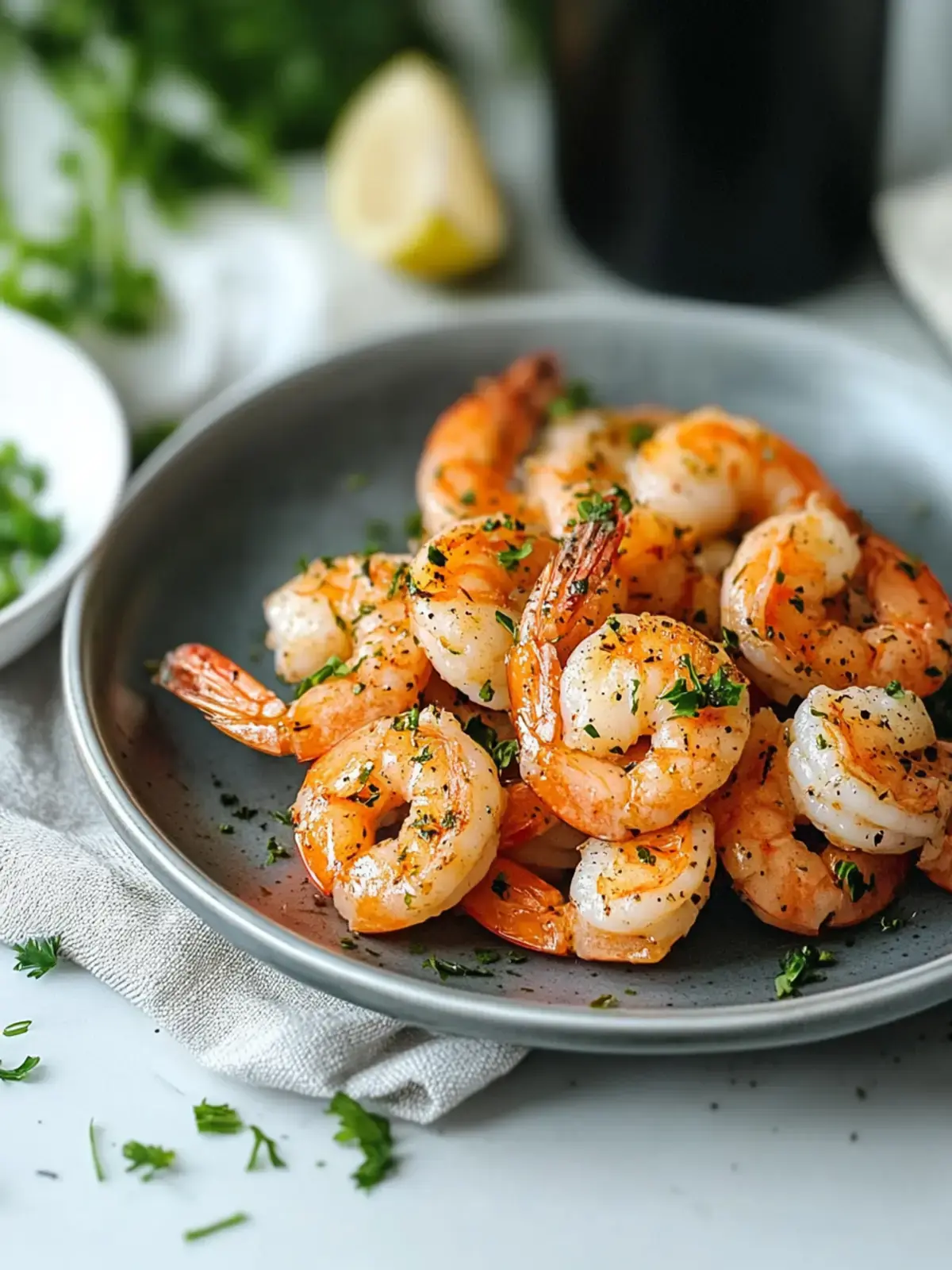 Knoblauchgarnelen aus der Heißluftfritteuse