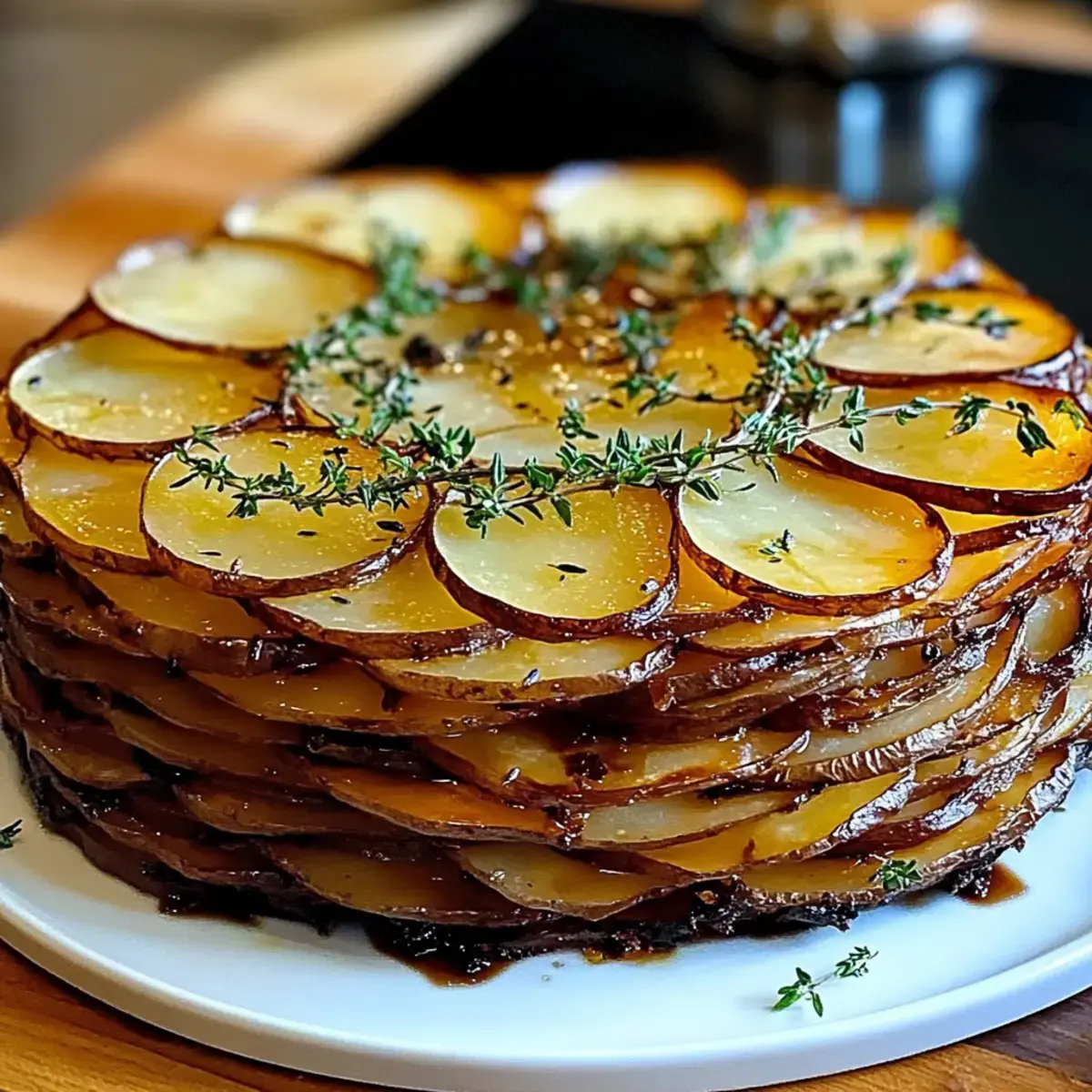 Knusprige Balsamico-Thymian Kartoffeltorte