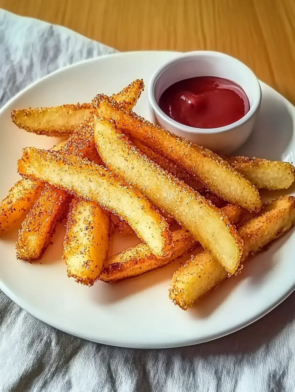 Knusprige Heißluftfritteuse Apfelpommes