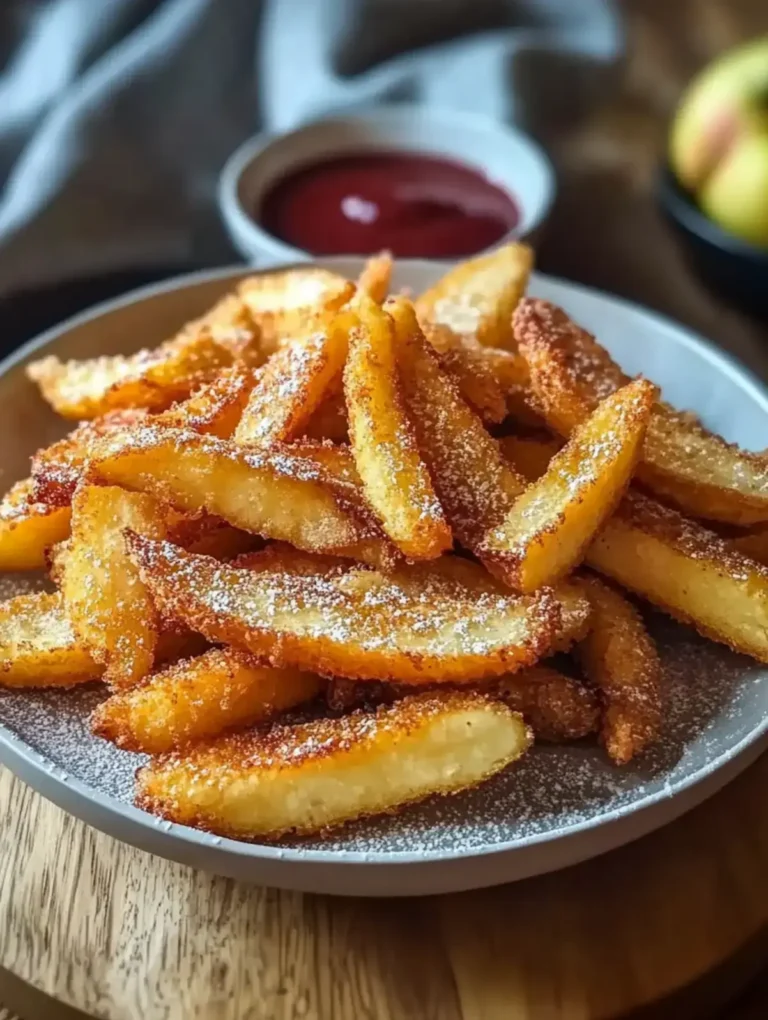 Knusprige Heißluftfritteuse Apfelpommes einfach gemacht