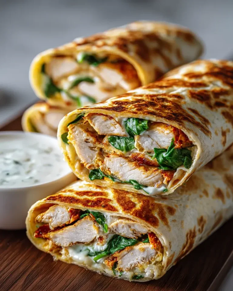 Knusprige Hähnchen Mozzarella Wraps Heißluftfritteuse