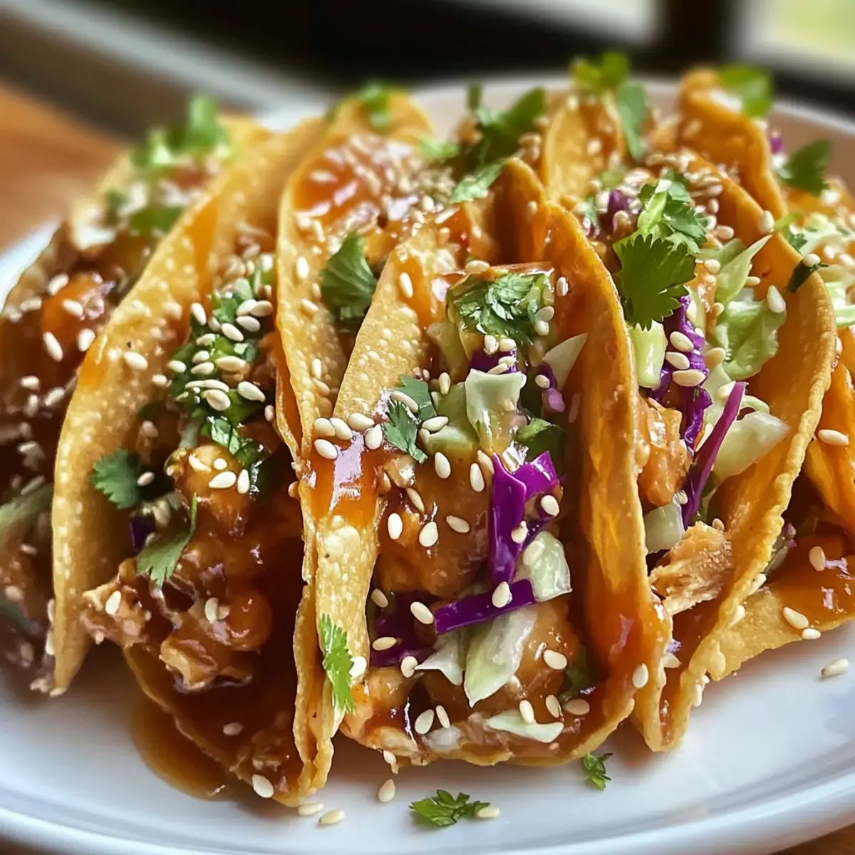 Knusprige Hühnchen-Wonton-Tacos