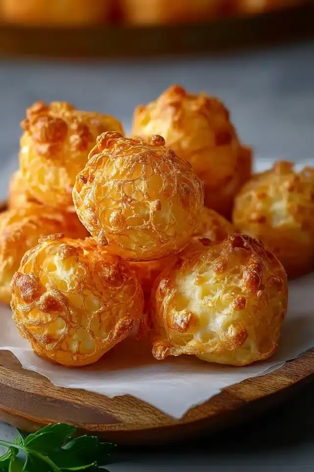 Knusprige Käse Puff Snacks