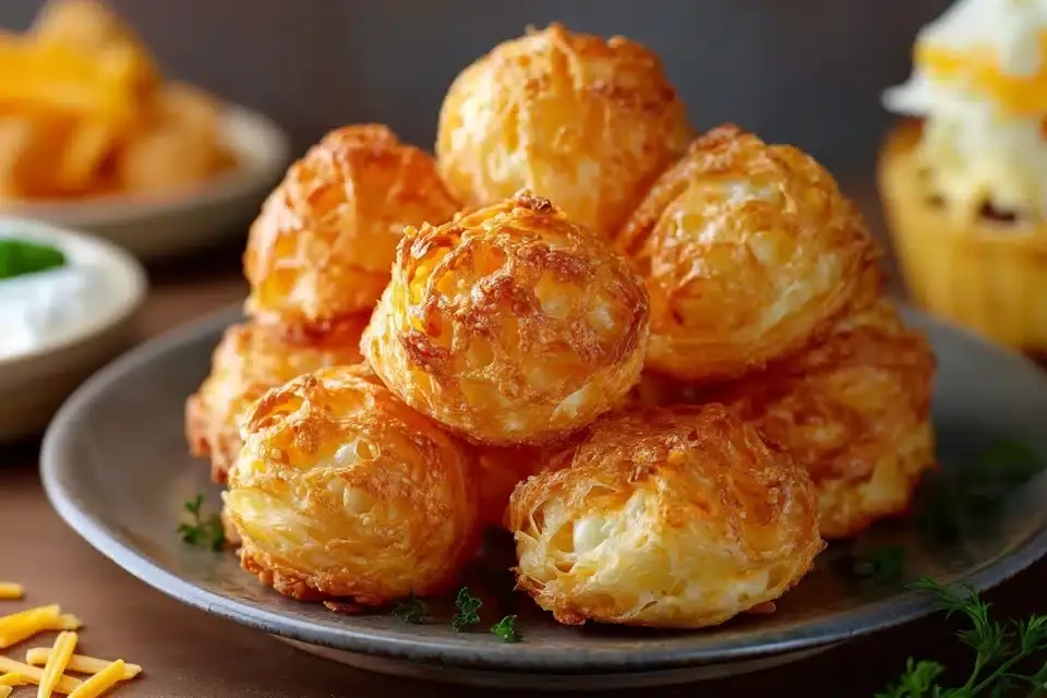 Knusprige Käse Puff Snacks