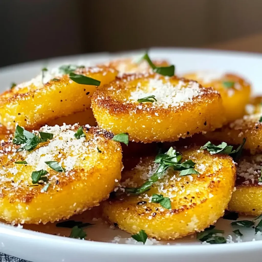 Knusprige Parmesan Polenta Runden