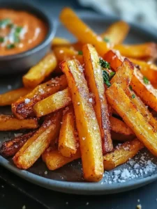 Knusprige Süßkartoffelstäbchen aus dem Ofen