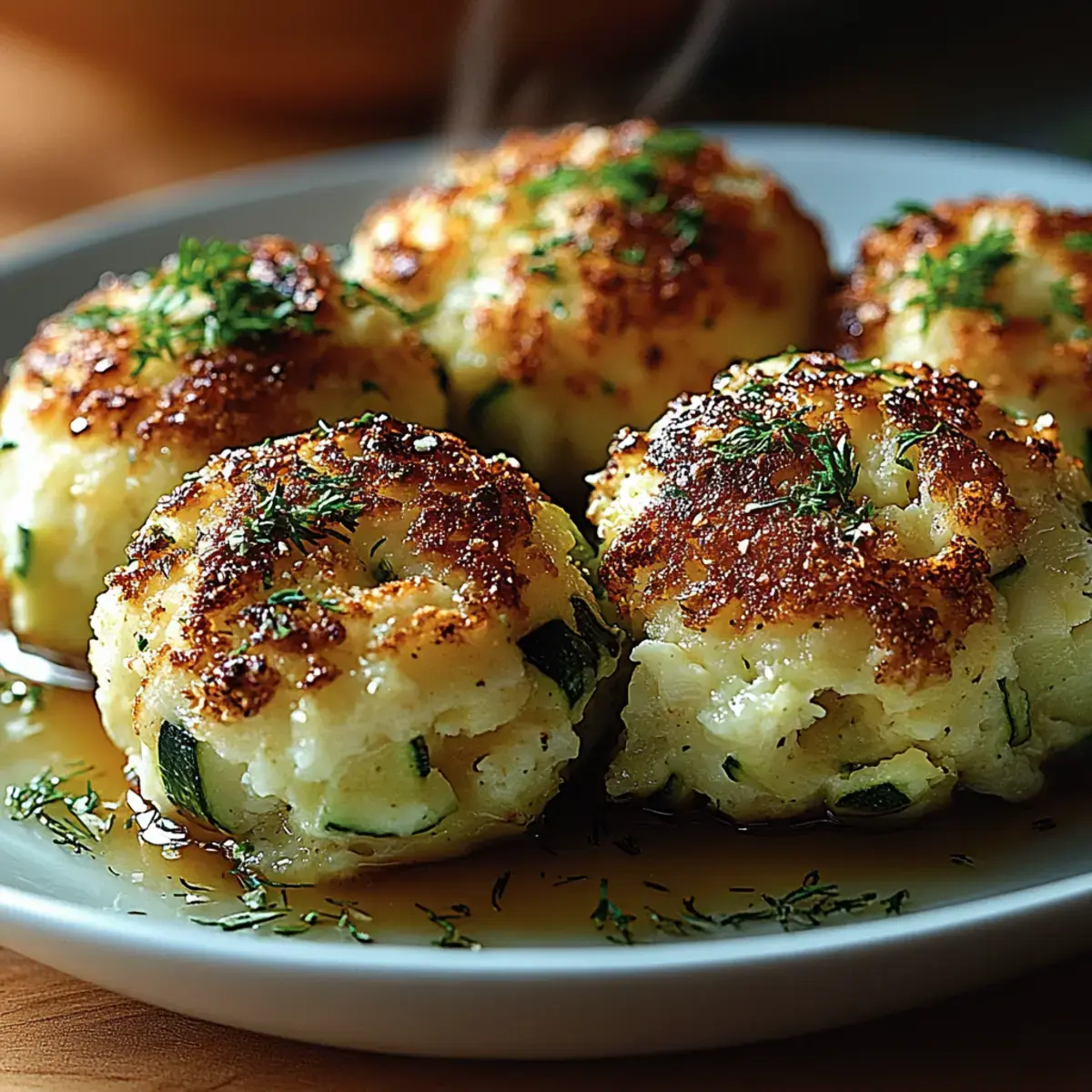 Knusprige Zucchini-Feta-Bällchen
