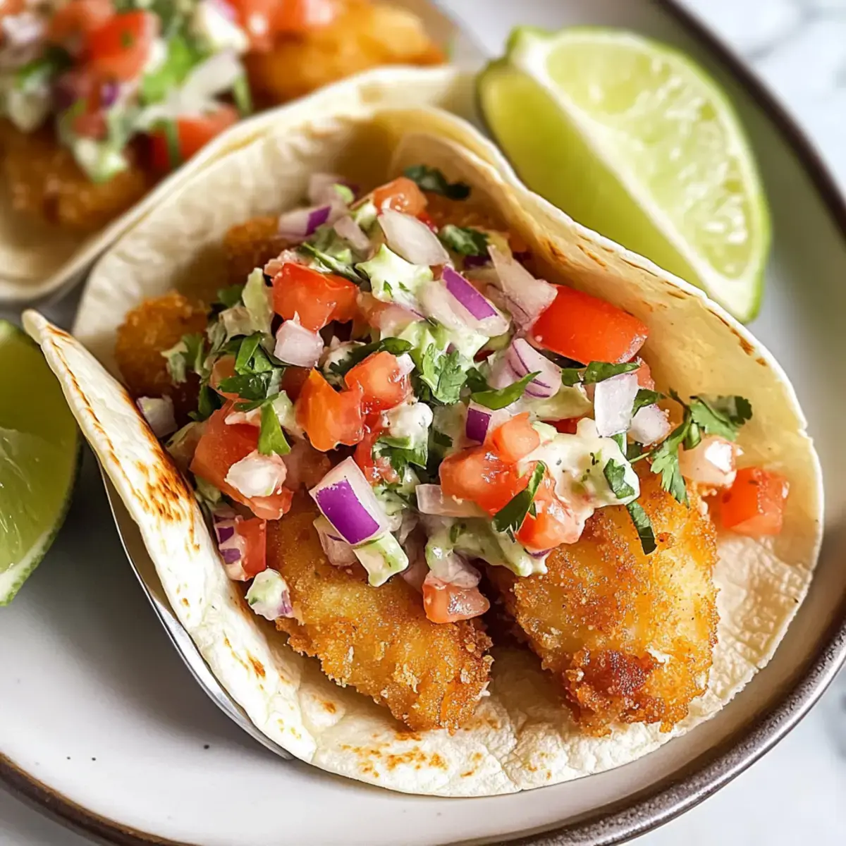 Knusprige frittierte Fisch Tacos