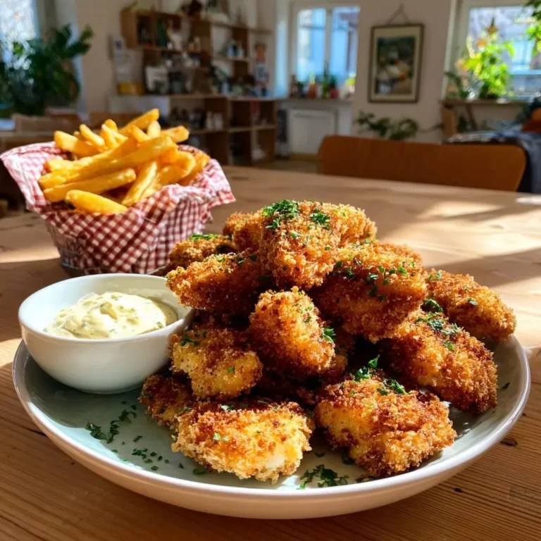 Knuspriger Backfisch Sprudelteig Remoulade