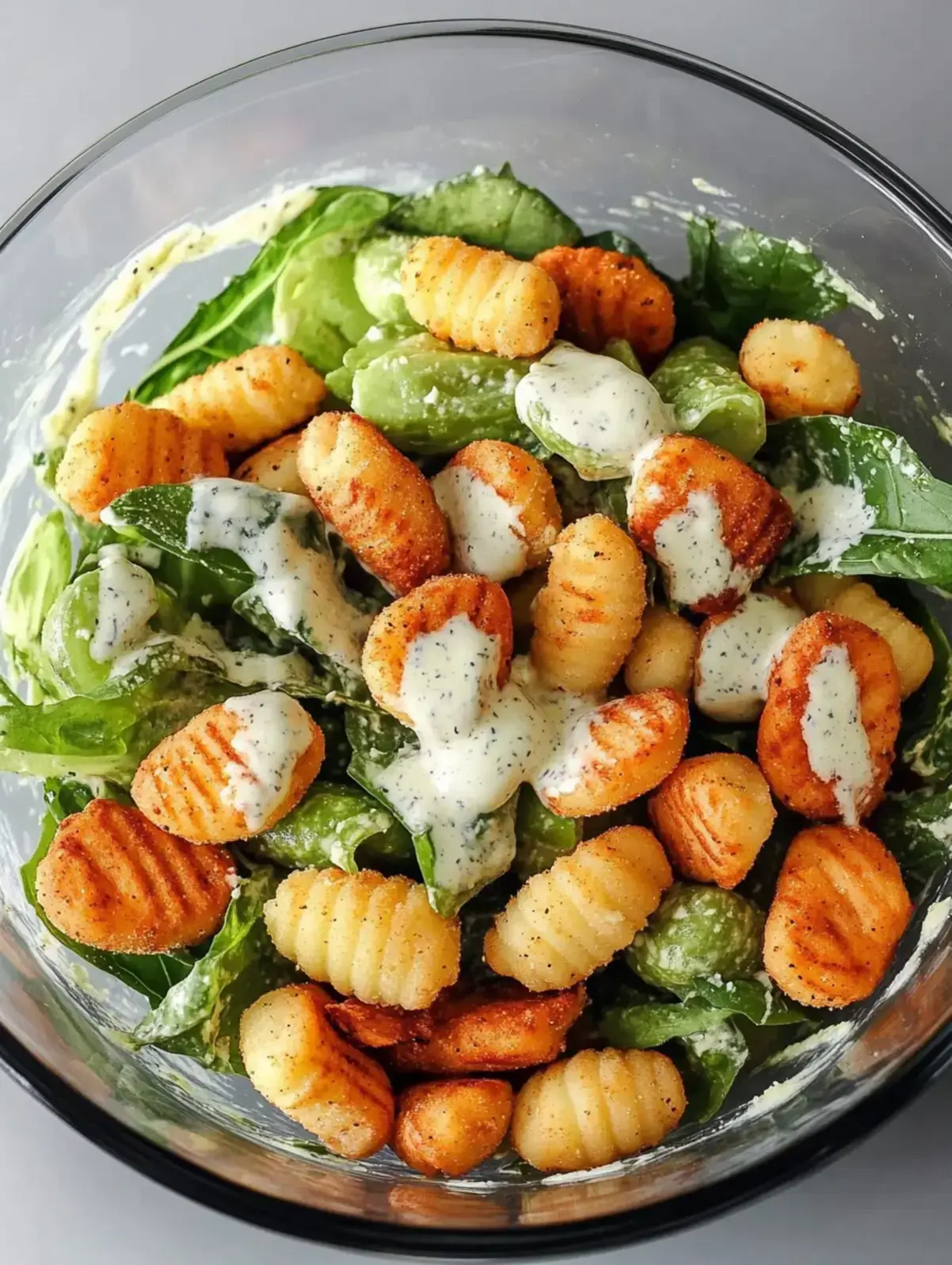 Knuspriger Gnocchi Salat