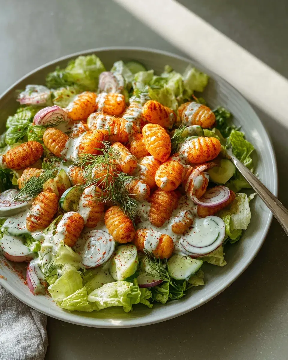 Knuspriger Gnocchi Salat