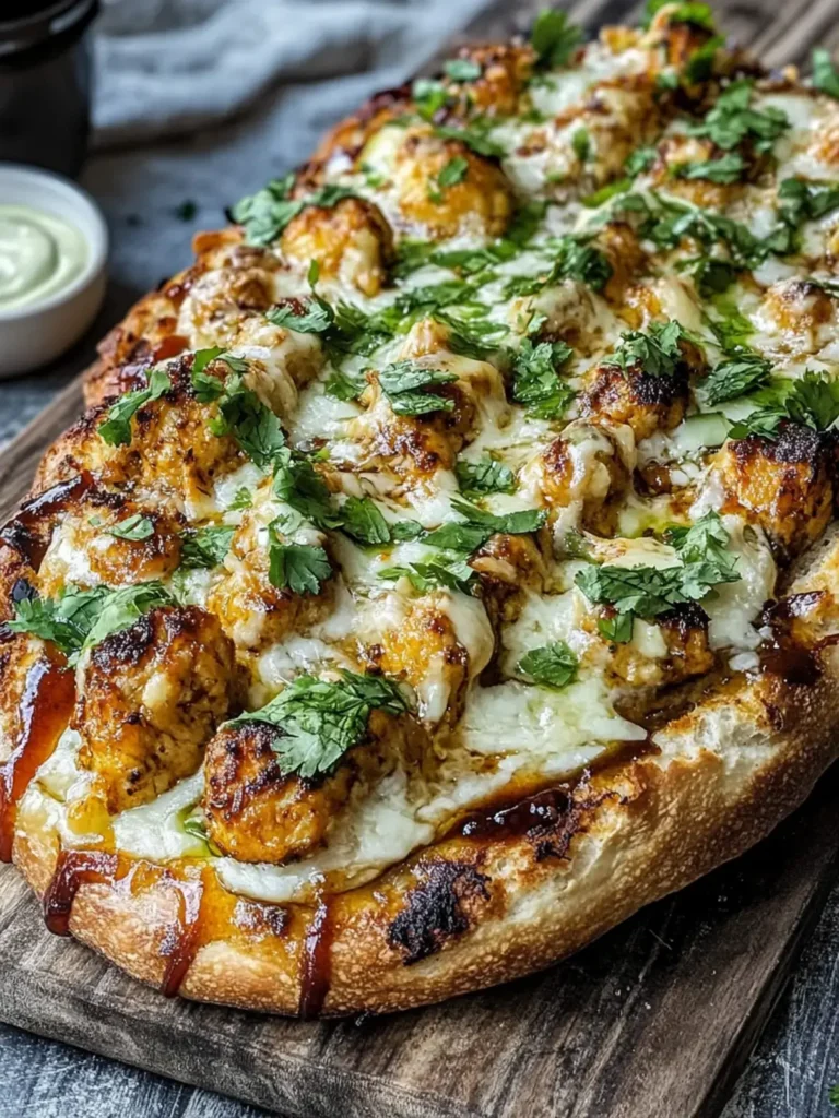 Knuspriges BBQ-Hühnchen-Fladenbrot Rezept