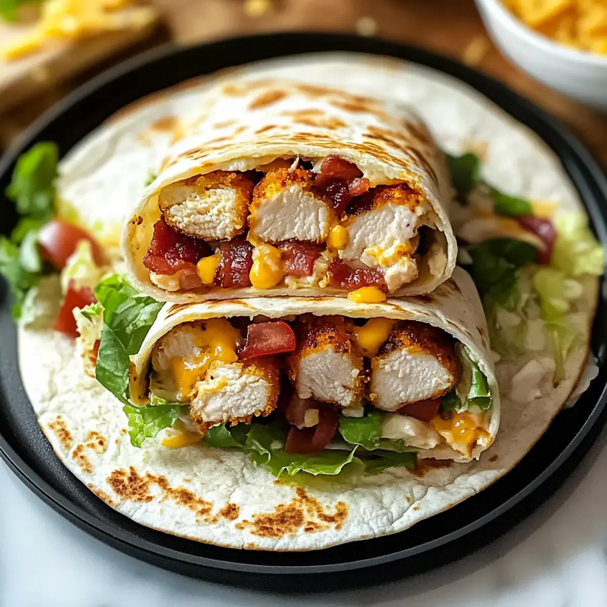 Knuspriges Hähnchen Bacon Ranch Wrap