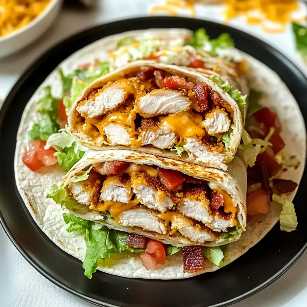 Knuspriges Hähnchen Bacon Ranch Wrap