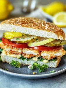 Knuspriges Zitronenpfeffer-Hühnchen-Sandwich