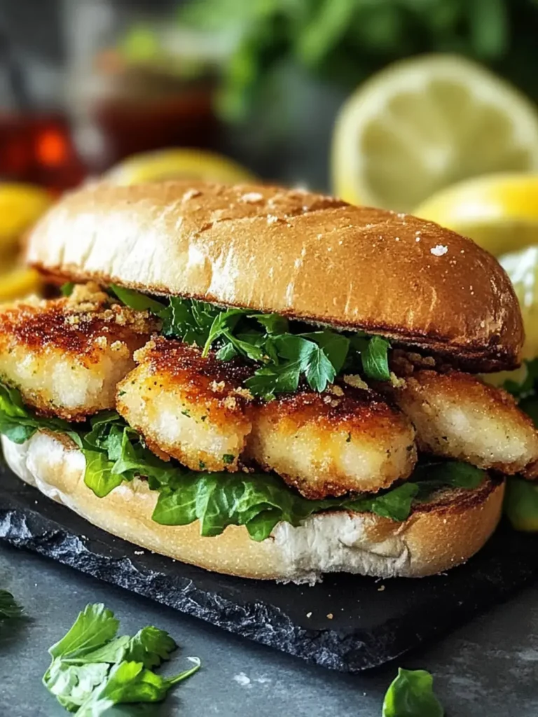 Knuspriges Zitronenpfeffer Hühnchen Sandwich