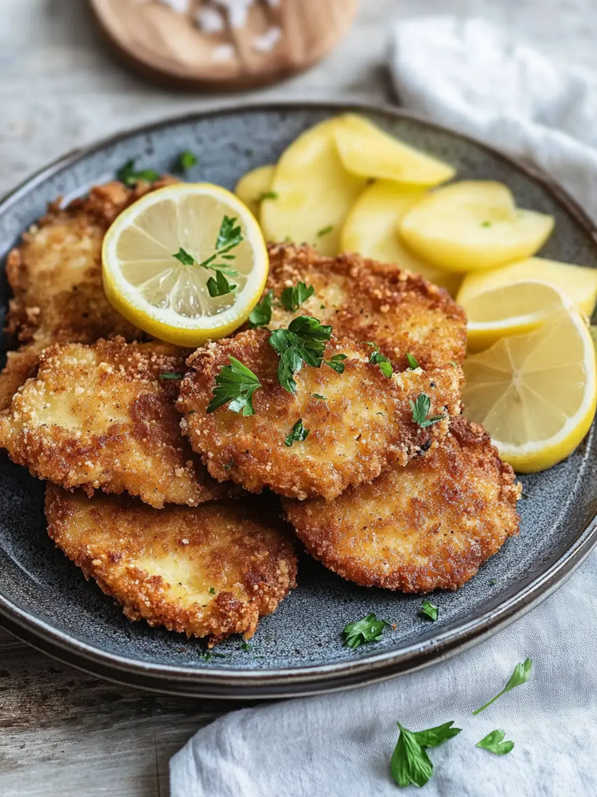 Knuspriges Zwiebel Schnitzel Heißluftfritteuse