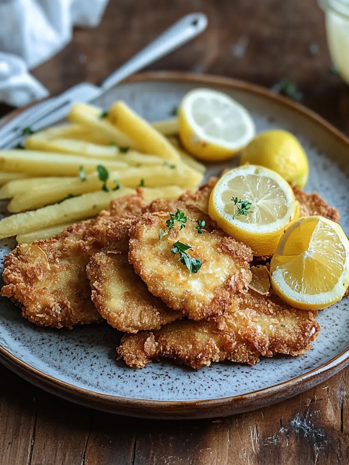 Knuspriges Zwiebel Schnitzel Heißluftfritteuse
