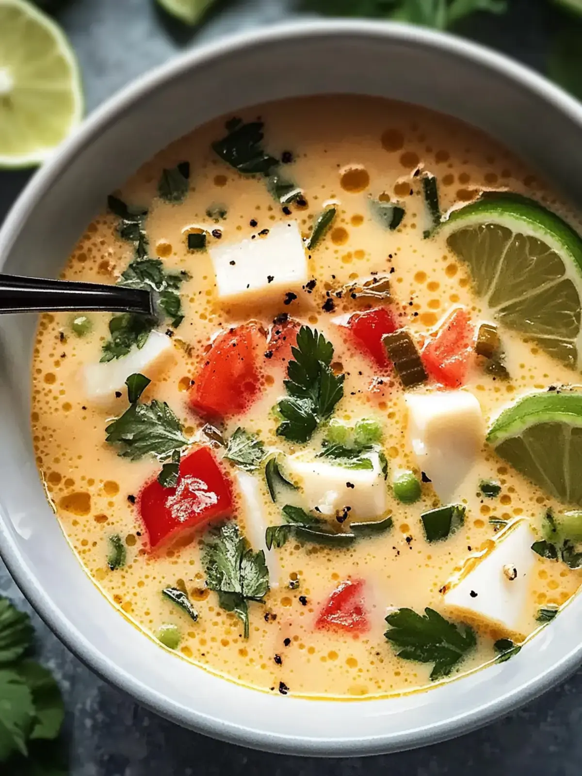 Kokos-Limetten-Fischsuppe