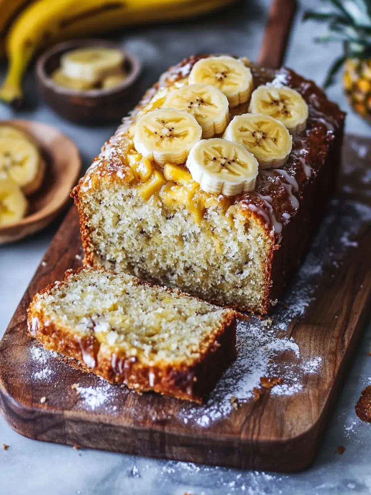 Kokosnuss Ananas Bananenbrot Rezept