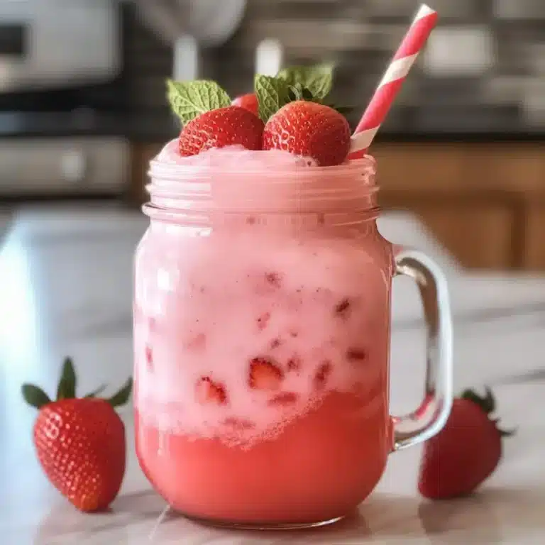 Kokosnuss Erdbeer Erfrischer