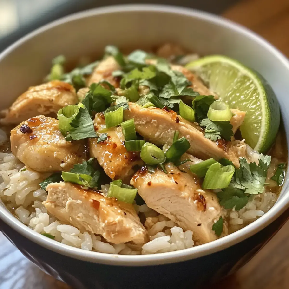 Kokosnuss Hühnchen Brühe Reis