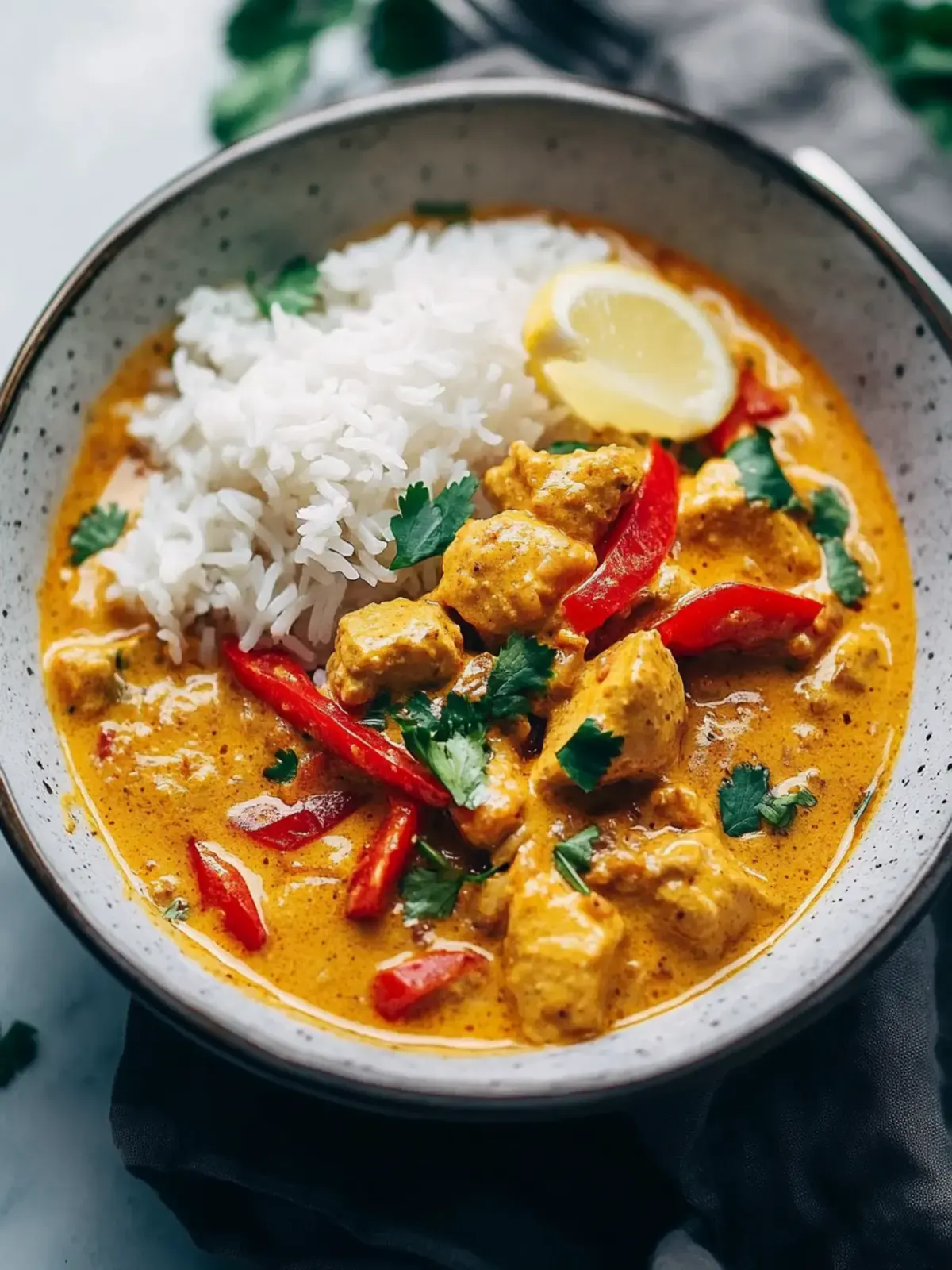 Kokosnuss Hühnchen Curry