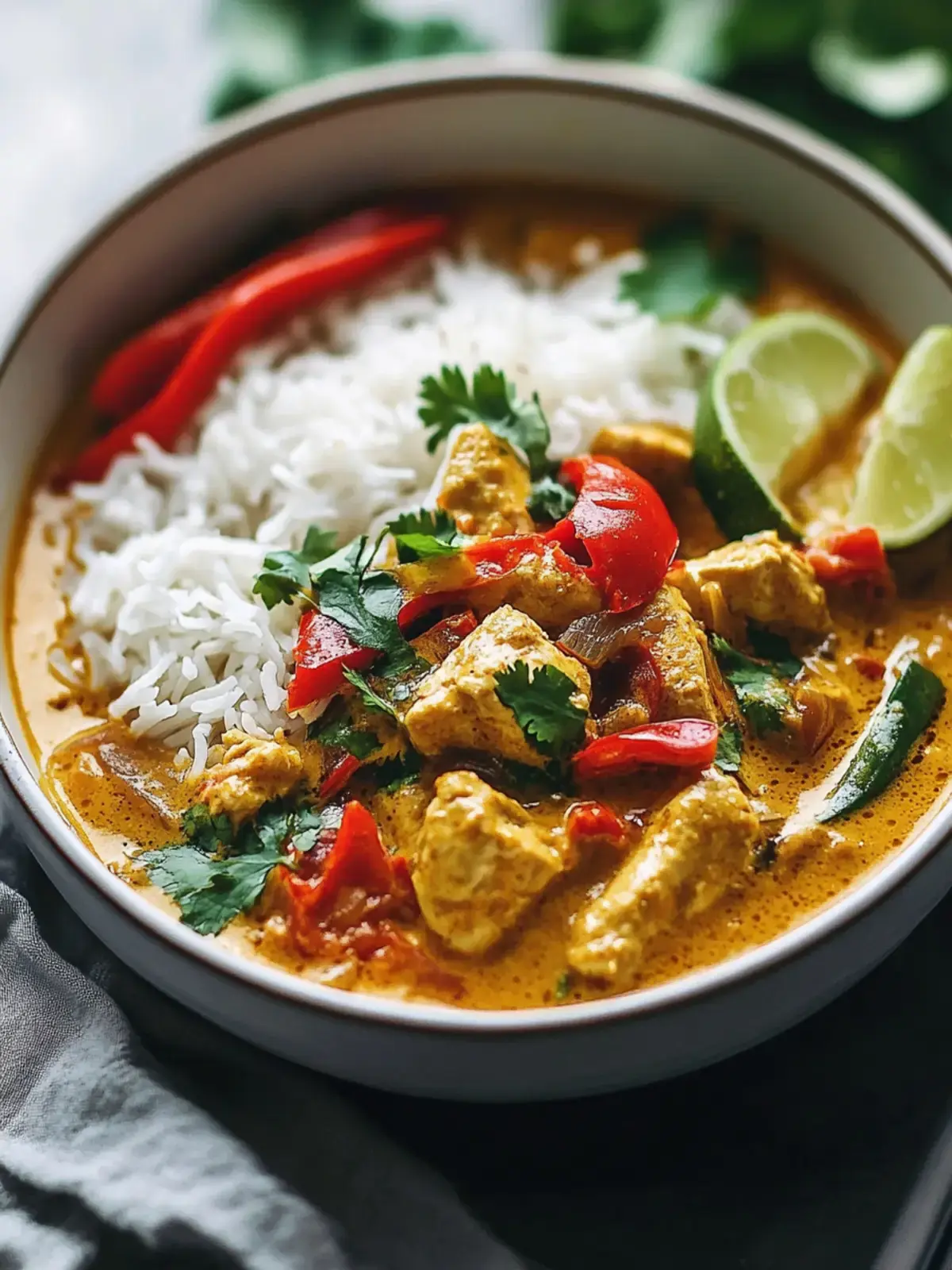 Kokosnuss Hühnchen Curry