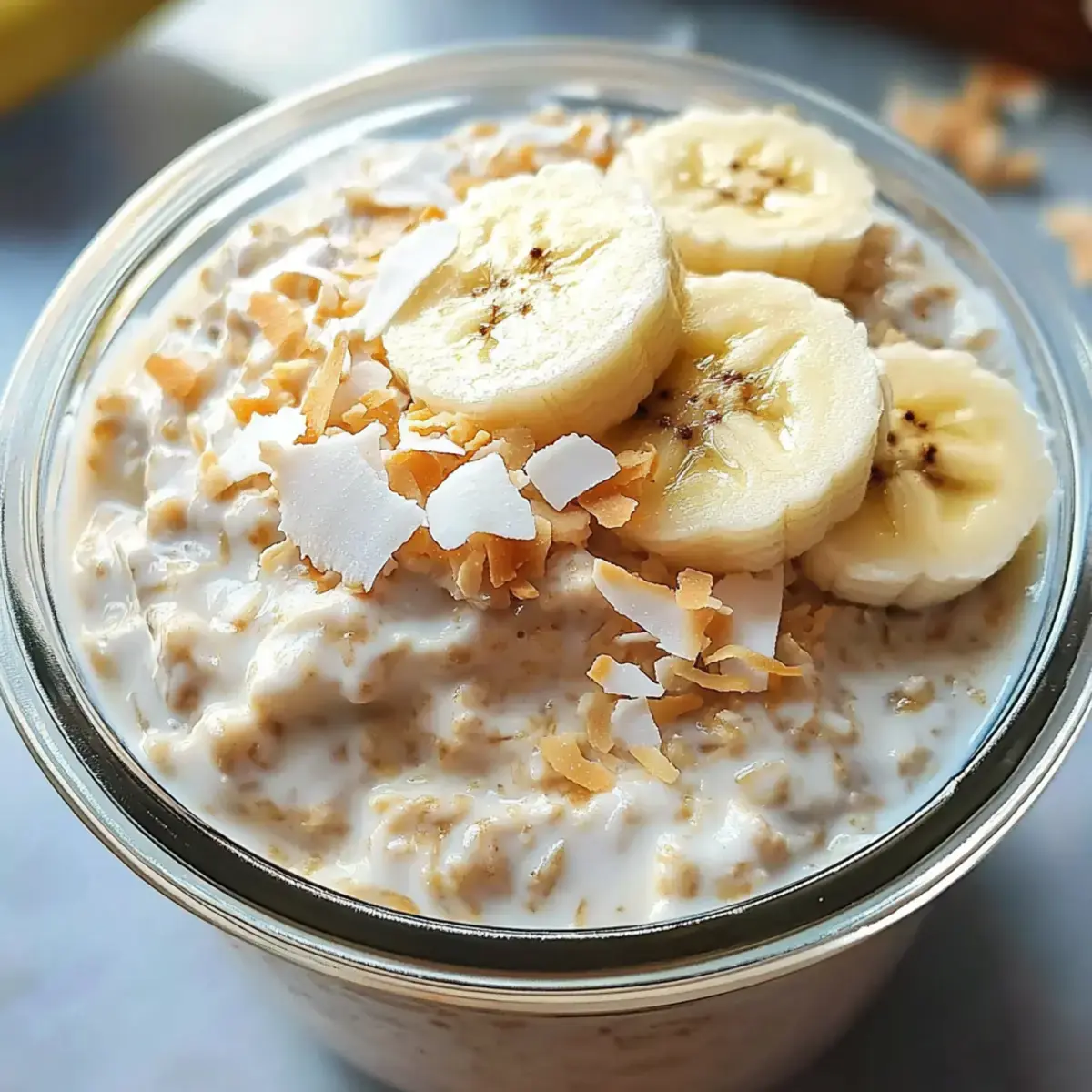 Kokosnusscreme-Pie Übernacht-Haferflocken