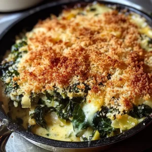 Kollard Greens Gratin mit Knuspriger Kruste