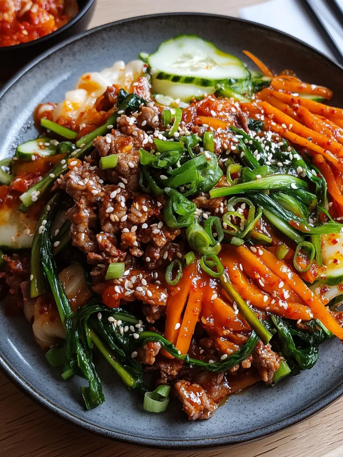 Koreanische Hackfleischpfanne