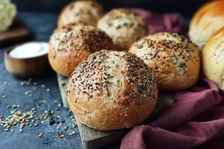 Körnerbrötchen mit Quark