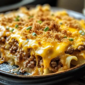 Käse Cheeseburger Auflauf