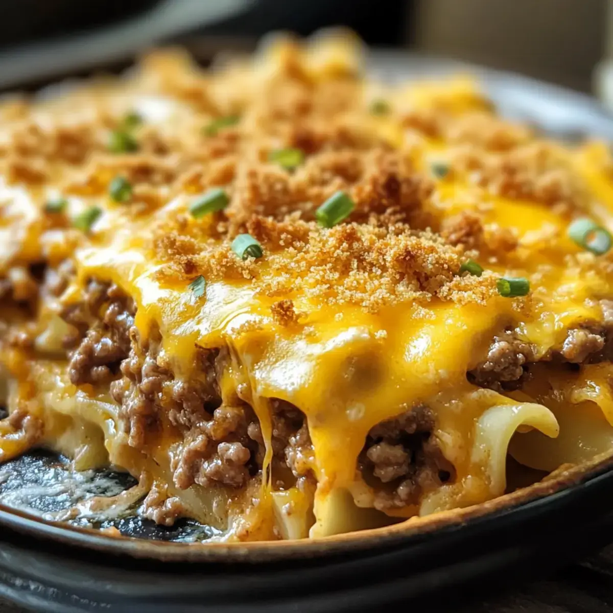 Käse Cheeseburger Auflauf