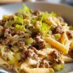 Kyse Lauch Pasta mit Hackfleisch