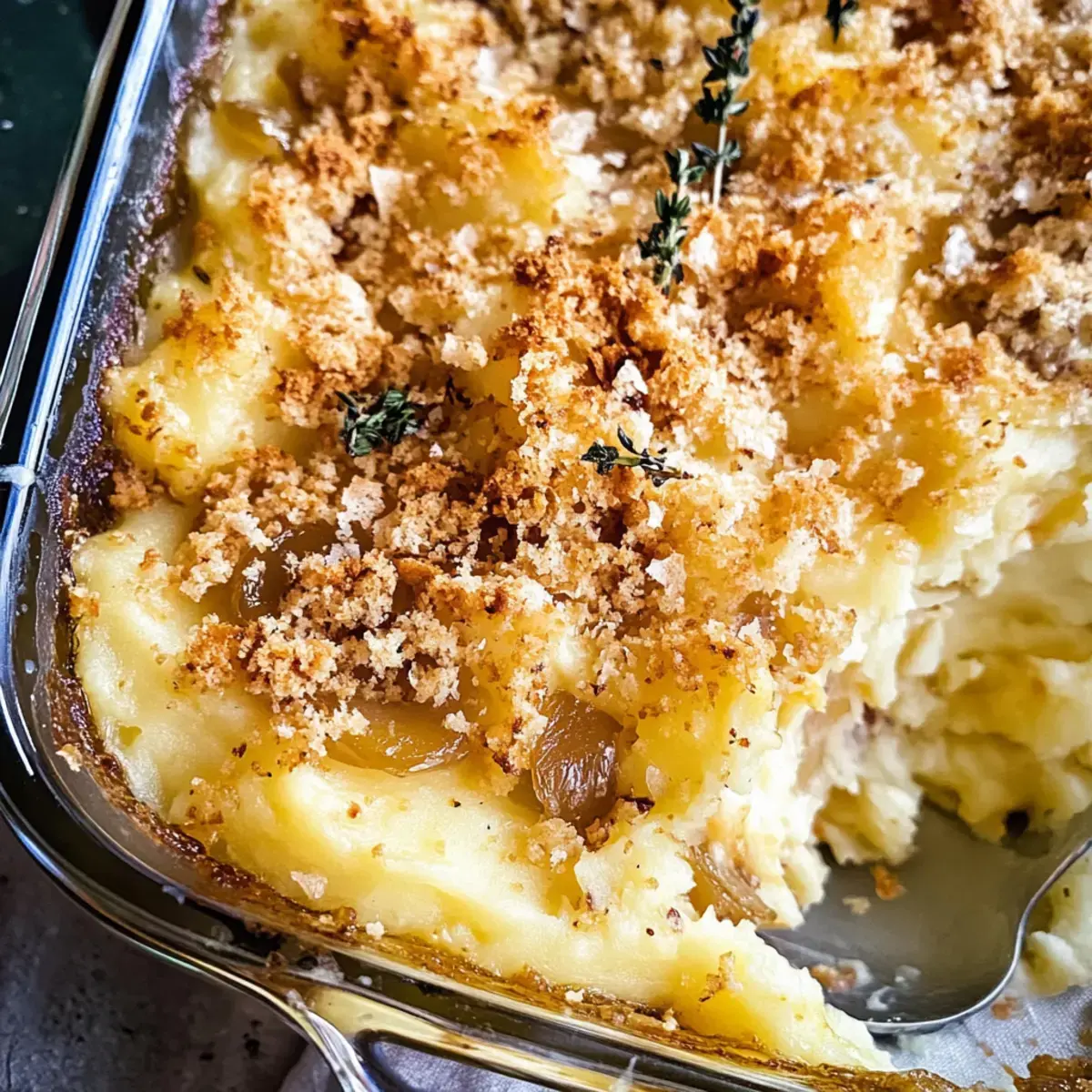 Käse Zwiebel Mashed Potato Auflauf