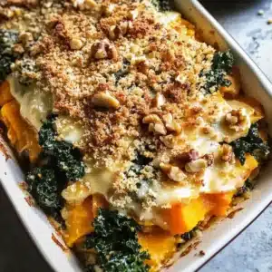 Käseiger Butternut-Kürbis-Auflauf