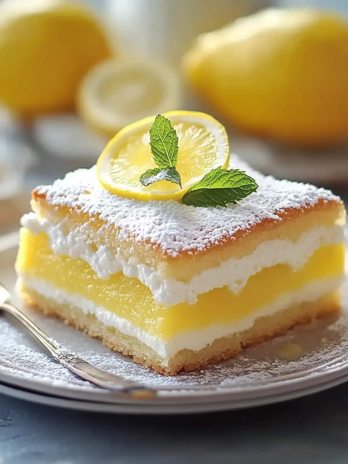 Köstlicher warmer Zitronenpuddingkuchen