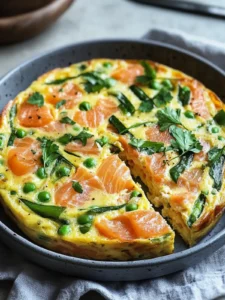 Fluffige Lachs Lauch Frittata