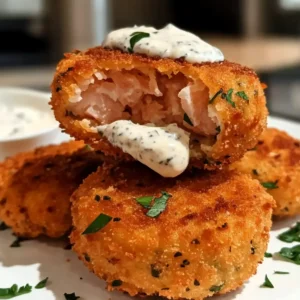 Krosse Lachsfrikadellen