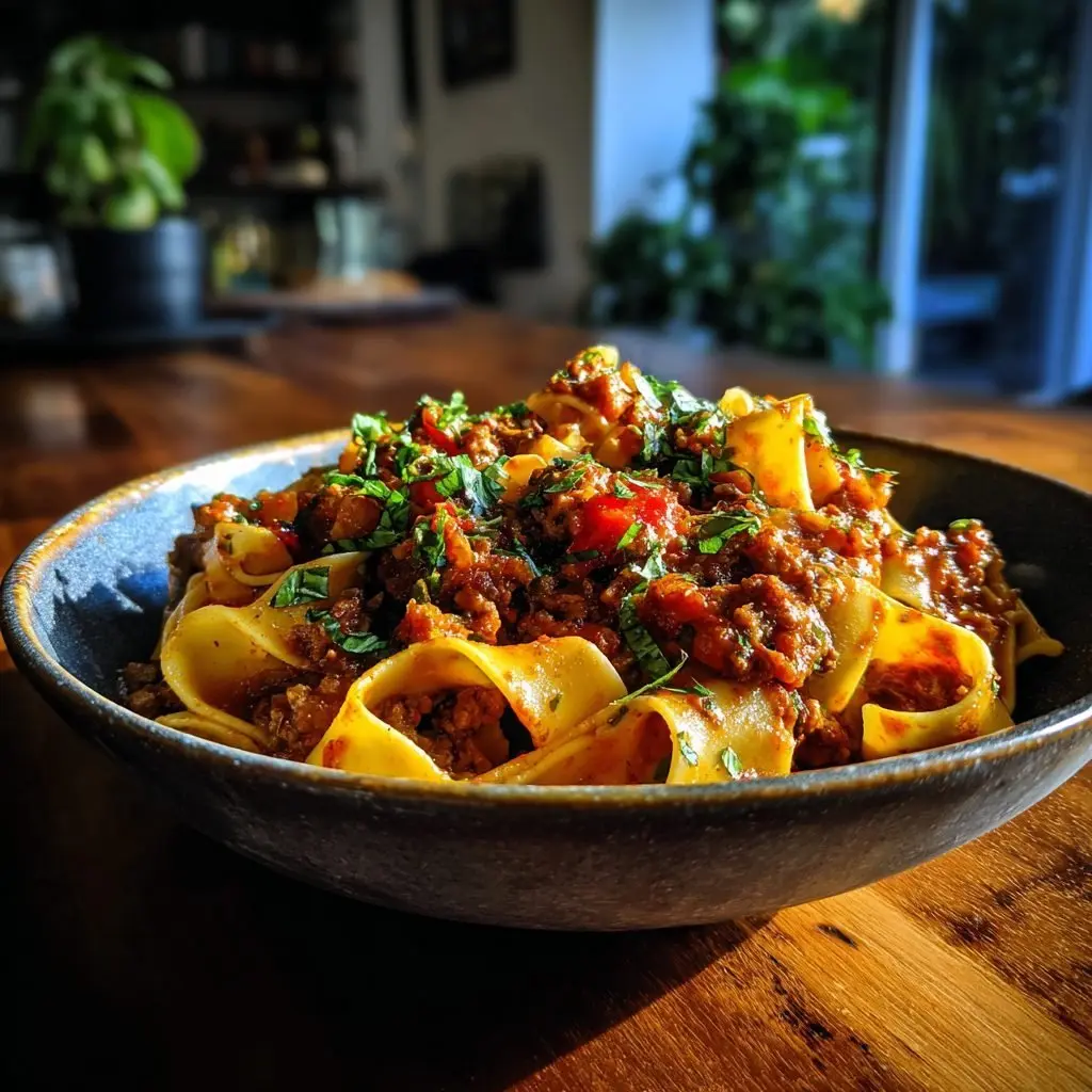 Lamm-Bolognese mit Minze und Zitrone auf Pappardelle – LNNRW