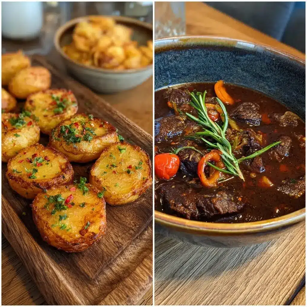 Lammgulasch mit Rosmarinkartoffeln