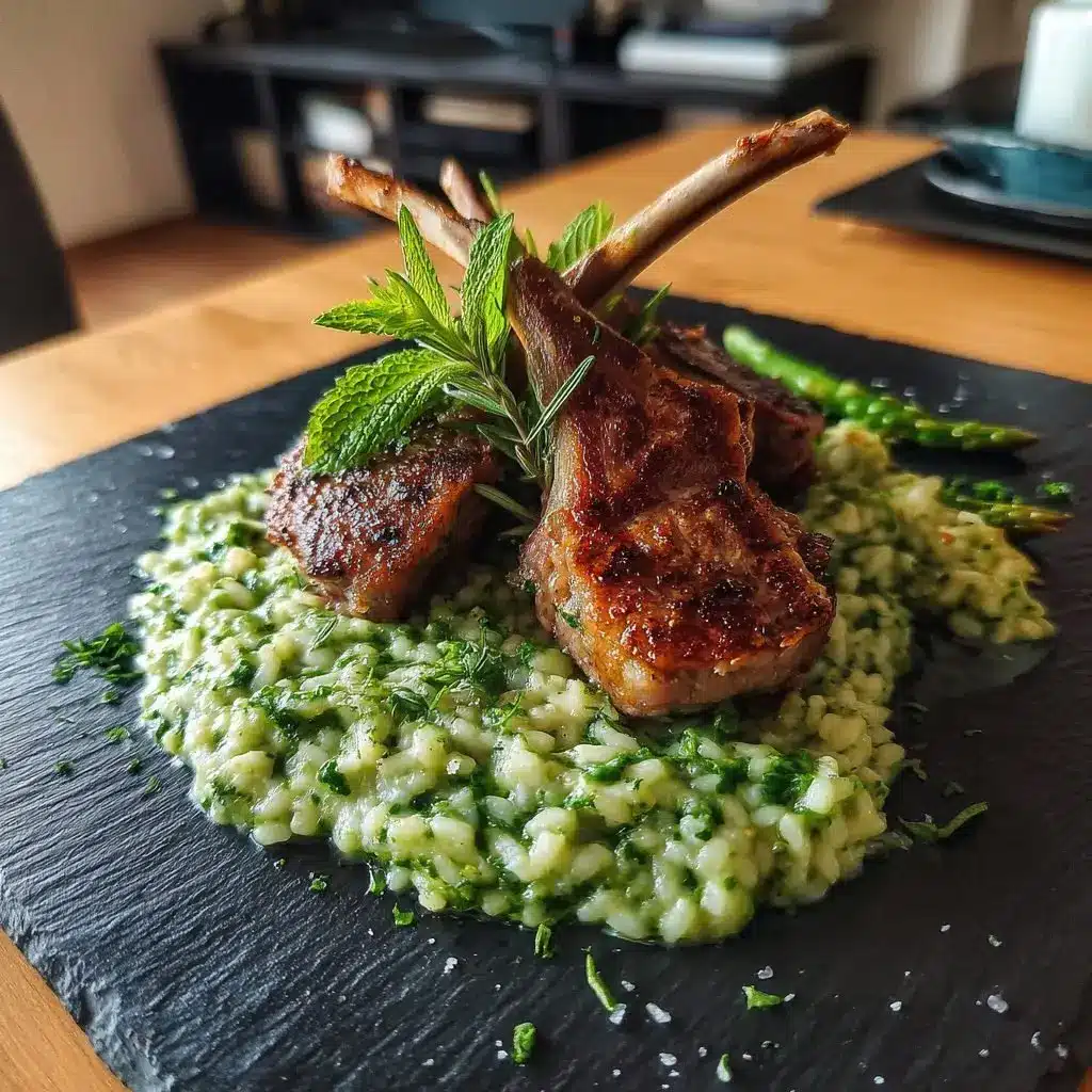 Lammkoteletts mit Bärlauchrisotto und Zuckerschoten – LNNRW