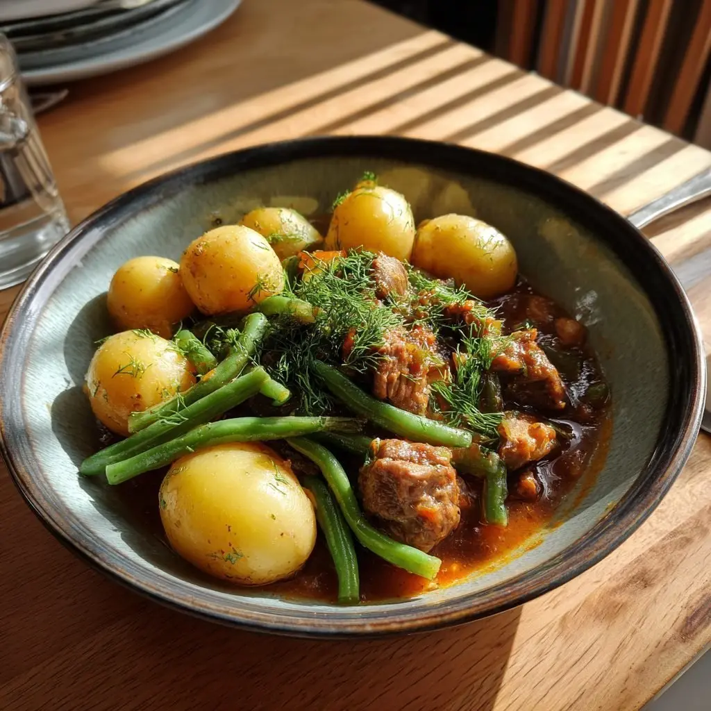 Lammragout mit grünen Bohnen
