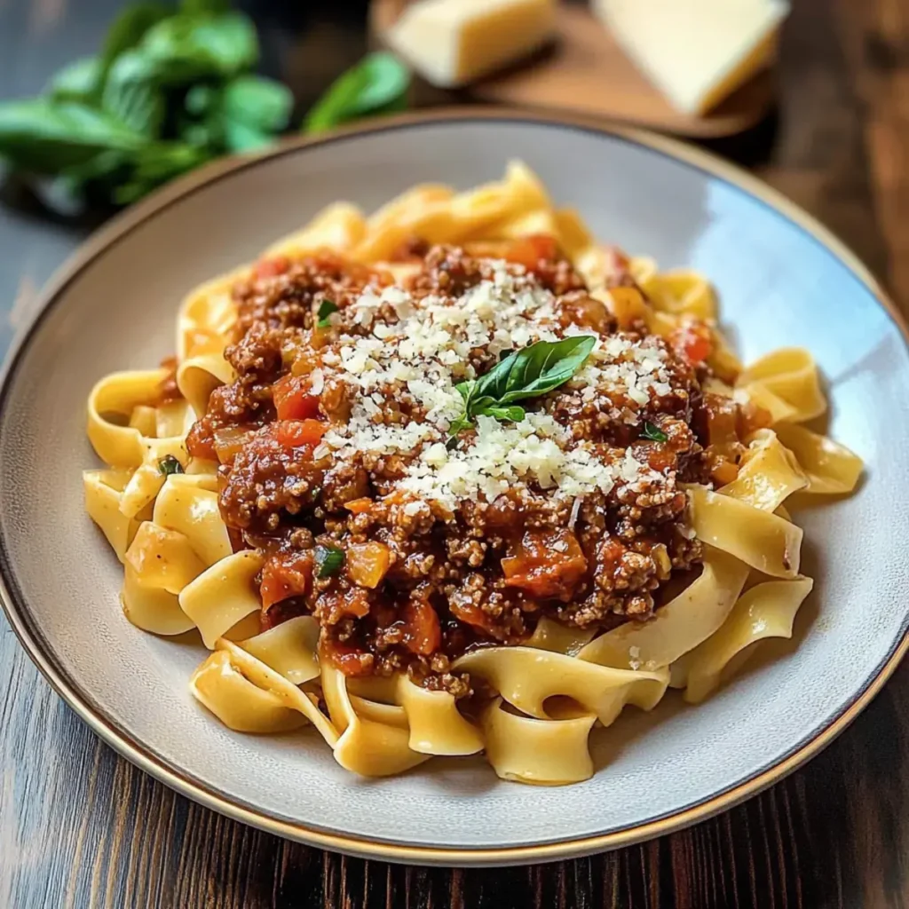 Langsam gekochte Bolognese