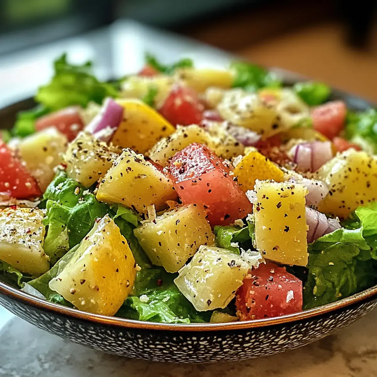 Lemon Parmesan Lettuce Salad