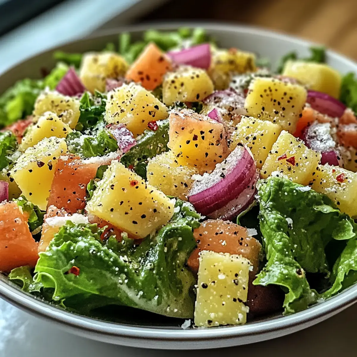 Lemon Parmesan Lettuce Salad